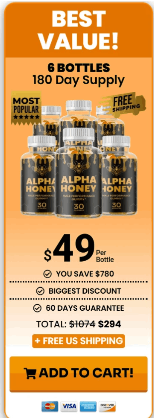 Alpha Honey gummies bottle 6
